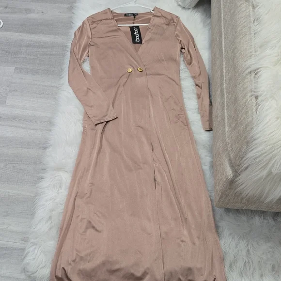 Boohoo | Dresses | Boohoo Camel Long Sleeve Duster | Poshmark Boohoo | Dresses | Boohoo Camel Long Sleeve Duster | Poshmark